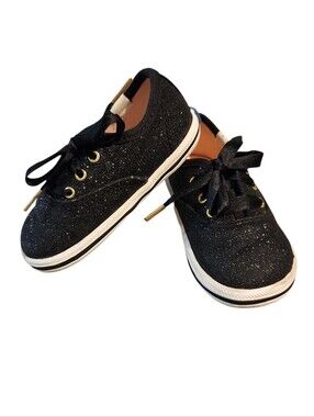 Kate Spade X Keds Black Glitter Crib Sneakers Baby ✨
